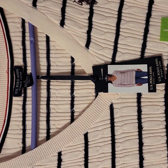 Classic Pink U.S. Polo V-Neck Sweater - Picture 2 of 4